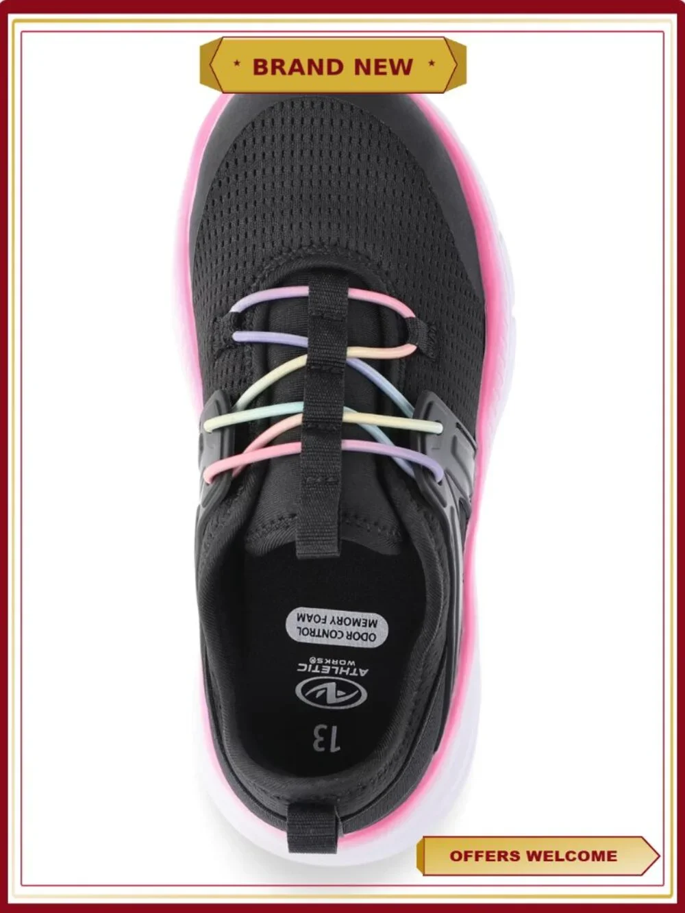 Girls Cage Knit Slip-On Sneakers Memory Foam